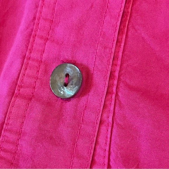 Eleven Stitch Design S Pink Swing Button Down Shirt Top Blouse Lagenlook - Picture 10 of 15